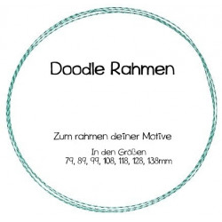 Stickdatei - Rahmen Doodle Rund